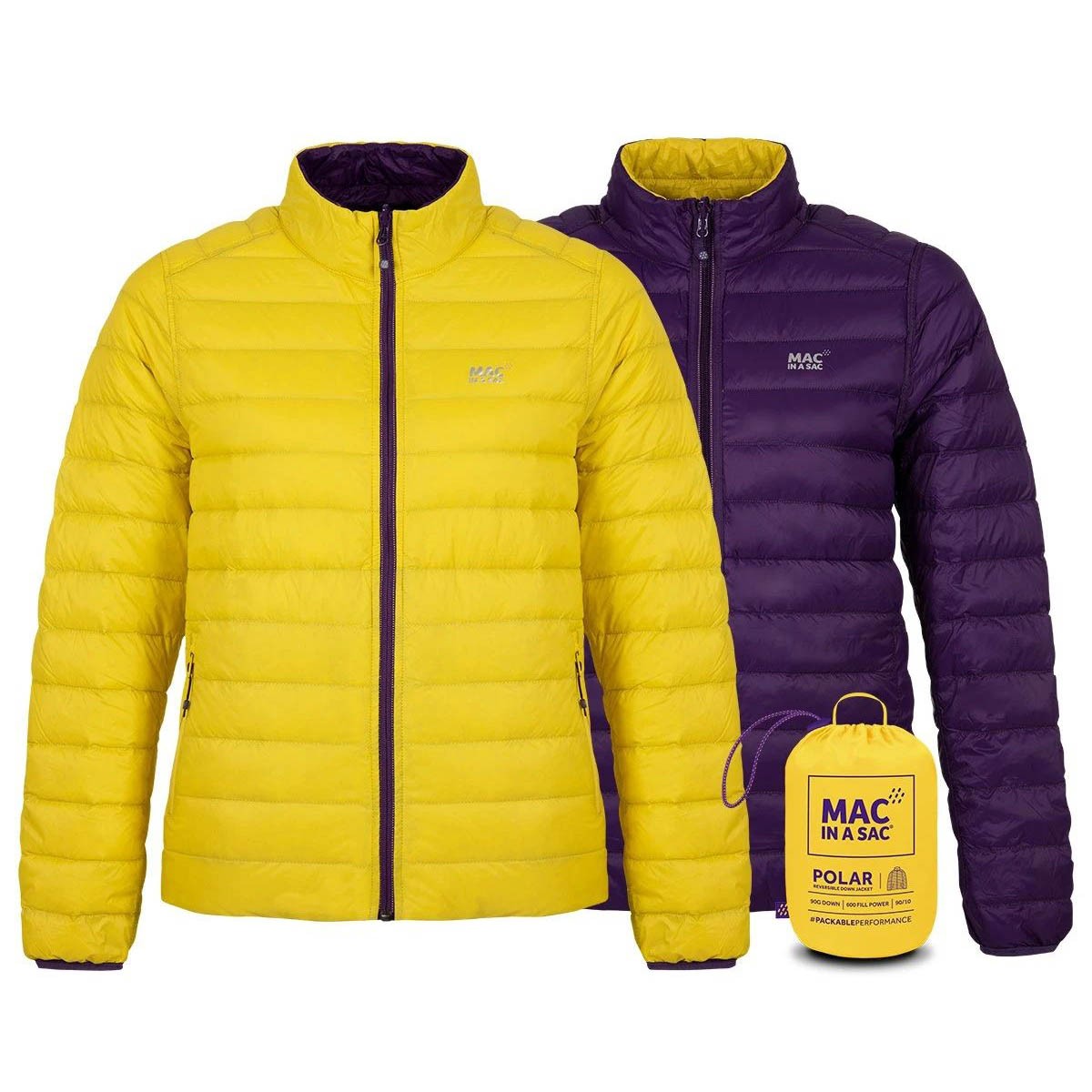 Ladies Down jacket Reversible Mac in a Sac Polar Down Yellow Grape TOP Price Extreme Sport